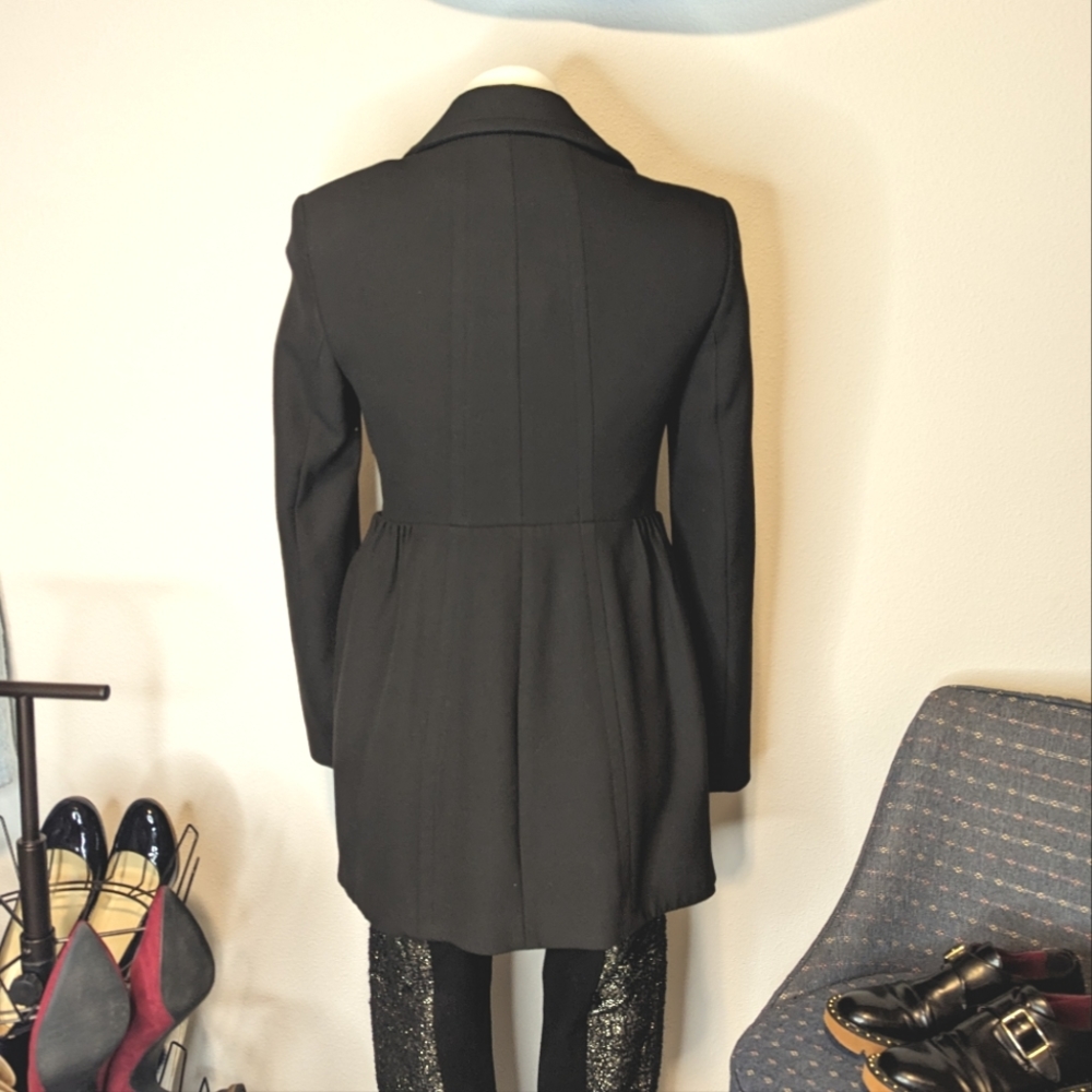 Zara Basic Black Jacket With Ruffled Pockets Wome… - image 7